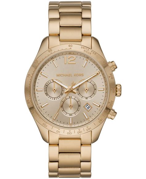 michael kors women's layton|Michael Kors Women's Chronograph Layton Gold .